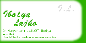 ibolya lajko business card